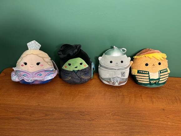 Squishmallows Other - 7.5” Squishmallows Wicked Movie Set of 4 Plush: Elphaba Glinda Scarecrow Tin Man